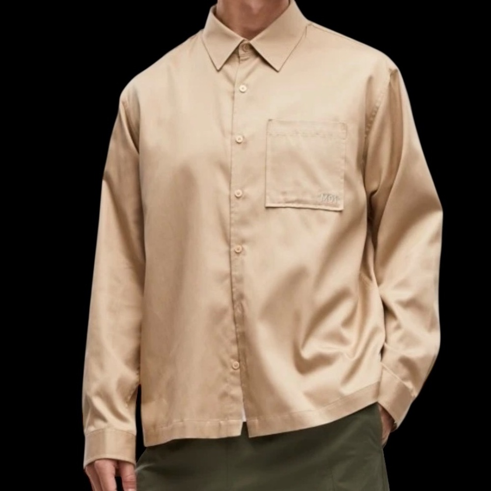 Mode of One Men Relaxed-Fit Button-up‎ Shirt, Cinnamon brûlée S,M,L pick size